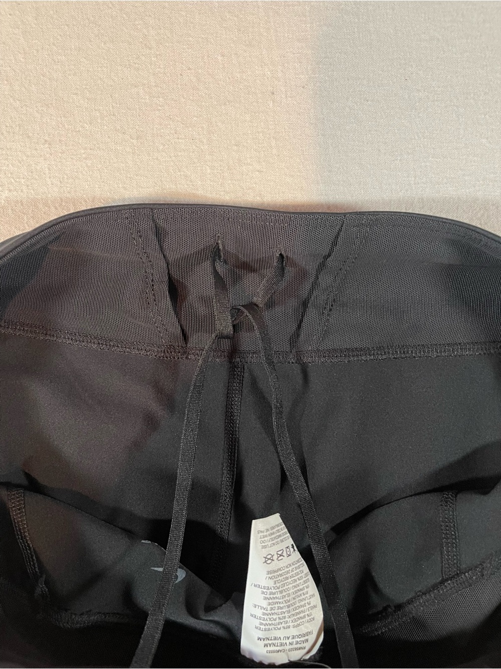 Nike Black Capri Running Leggings with White Swoosh Women’s Large - Picture 2 of 16